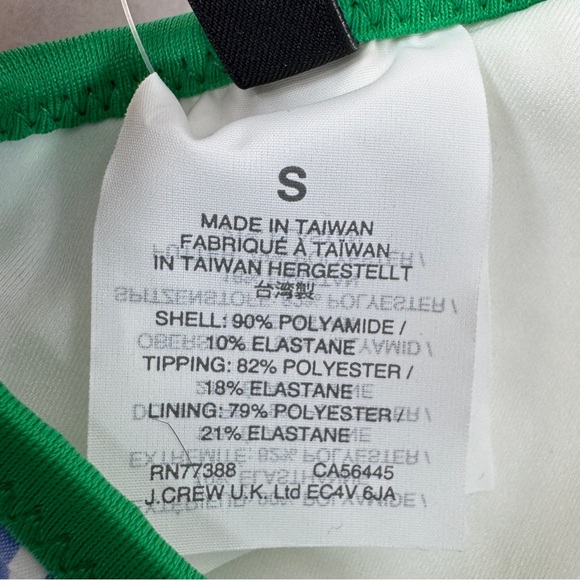 J.CREW Tipped Seersucker Tie-Front Bikini Top - G1335 - Sz S - Picture 7 of 12